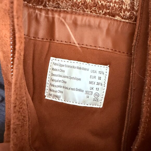 American Eagle Women's Faux Leather Orange Knit Top Lace Up Boots Size 13 1/2 - Picture 4 of 7